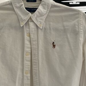 Ralph Lawrence slim fit hundred percent cotton original polo white